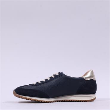 Paul Green Retro Side Panel Lace Trainer - Dark Navy